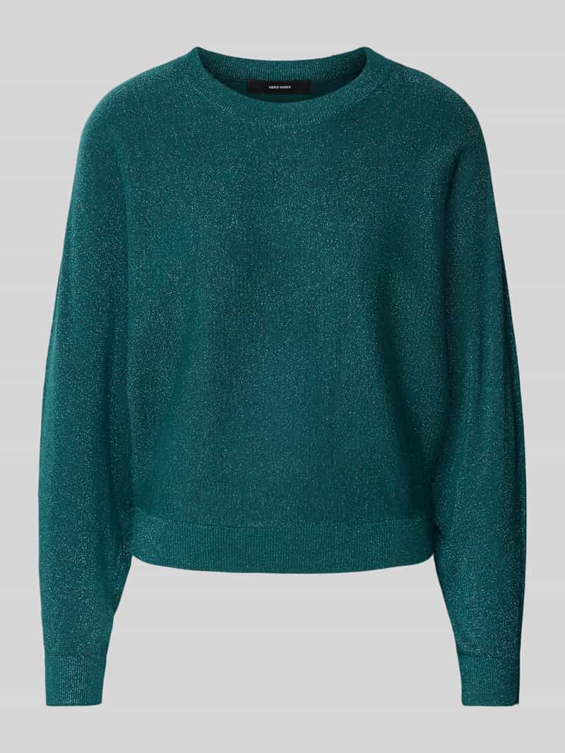Sweter o kroju relaxed fit z dzianiny z mieszanki wiskozy model ‘HAPPYGLITTER’