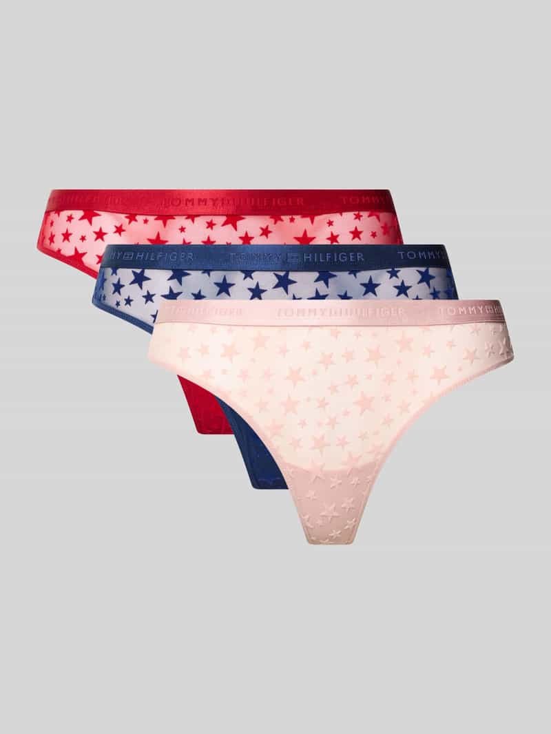 Stringi ze wzorem na całej powierzchni w zestawie 3 szt.