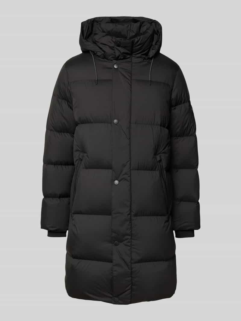 Płaszcz puchowy o kroju regular fit z szelkami
