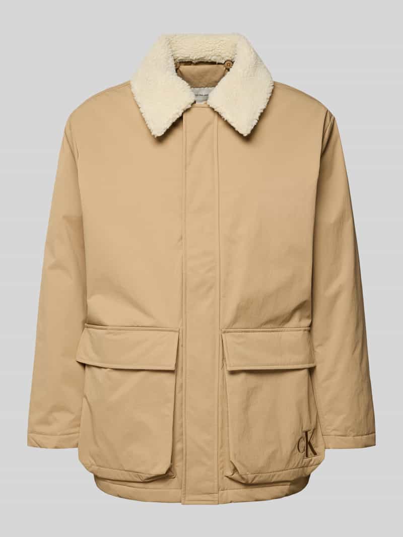 Parka o kroju regular fit z nadrukiem z logo