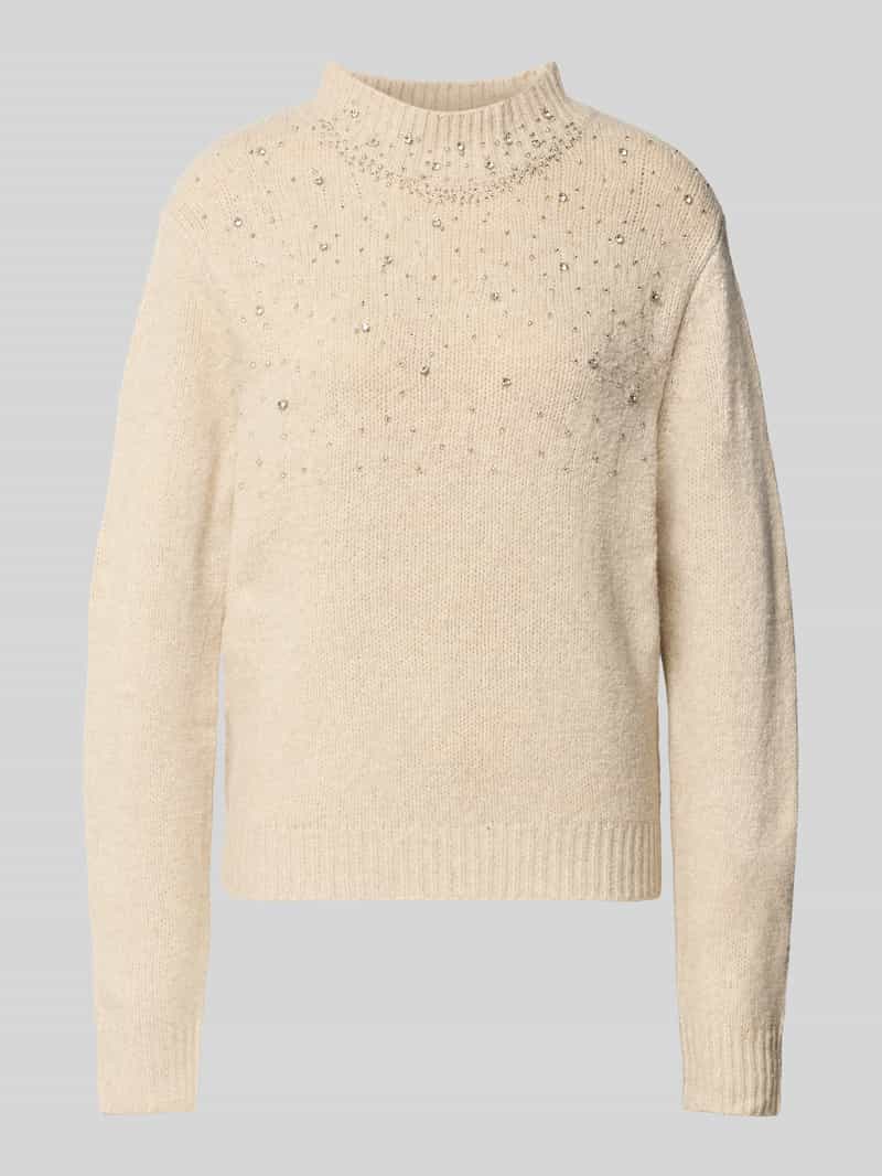 Sweter z dzianiny ze stójką model ‘Dakota’