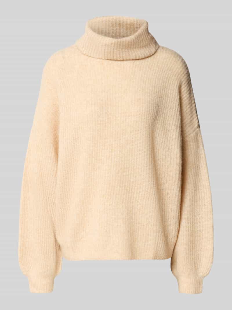 Sweter z dzianiny o kroju oversized z golfem model ‘Insa’