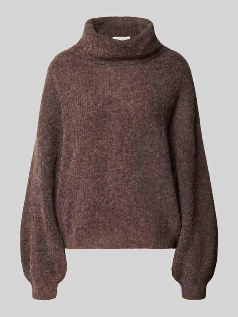 Sweter z dzianiny o kroju oversized z golfem model ‘Insa’