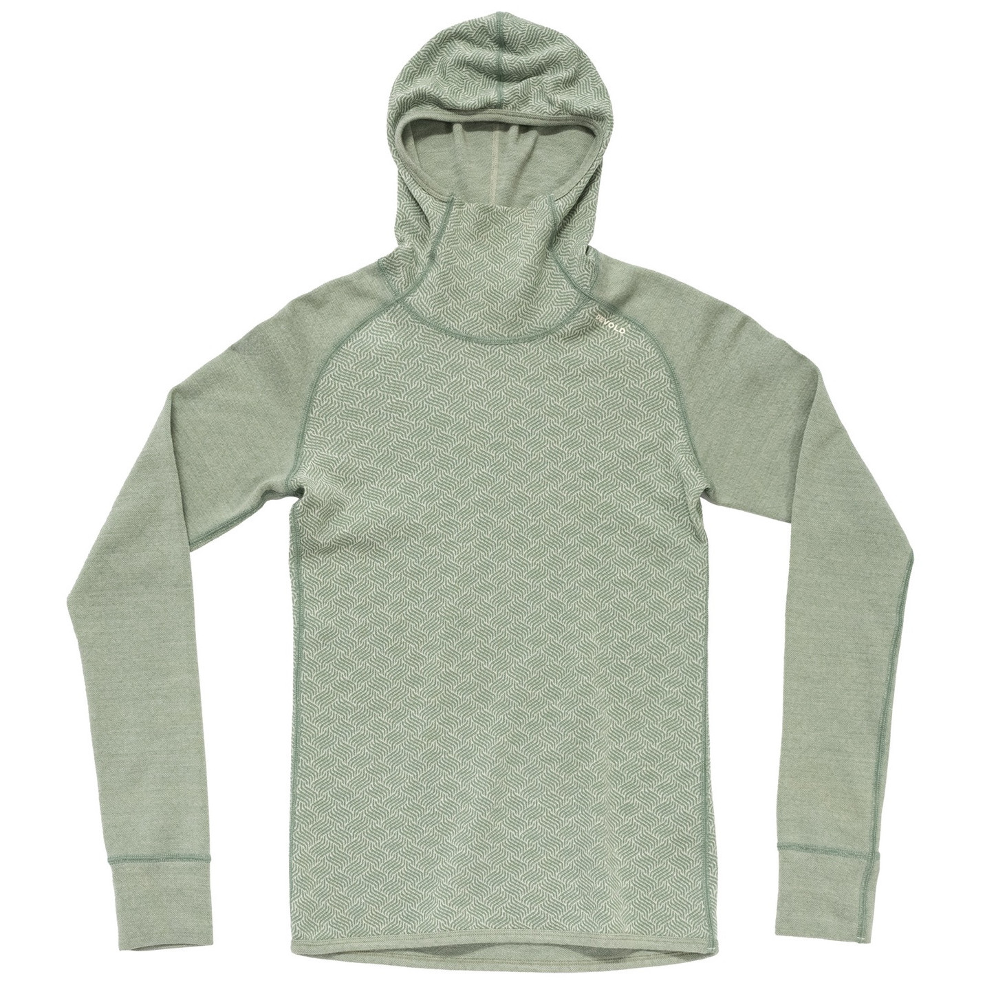 Damska koszulka Devold Kvitegga Merino 230 Hoodie Wmn Rozmiar: M / Kolor: jasnozielony