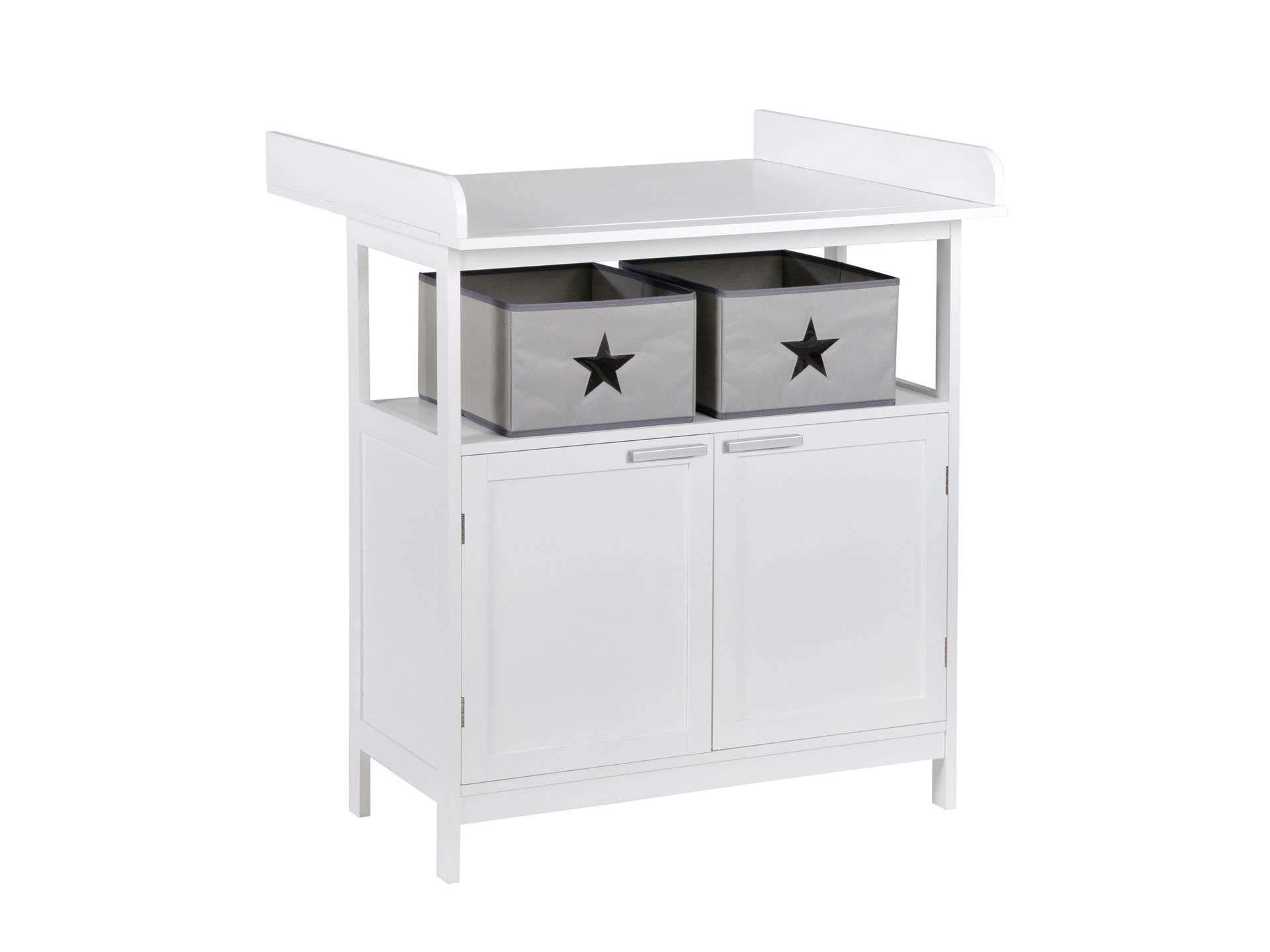 Roba Komoda do przewijania „Hamburg” z nakładką do przewijania 2 drzwi Biały