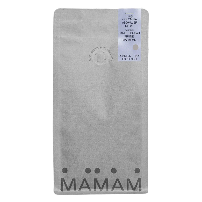 Kawa ziarnista MAMAM Colombia Asomujer Decaf Espresso 1kg - bezkofeinowa