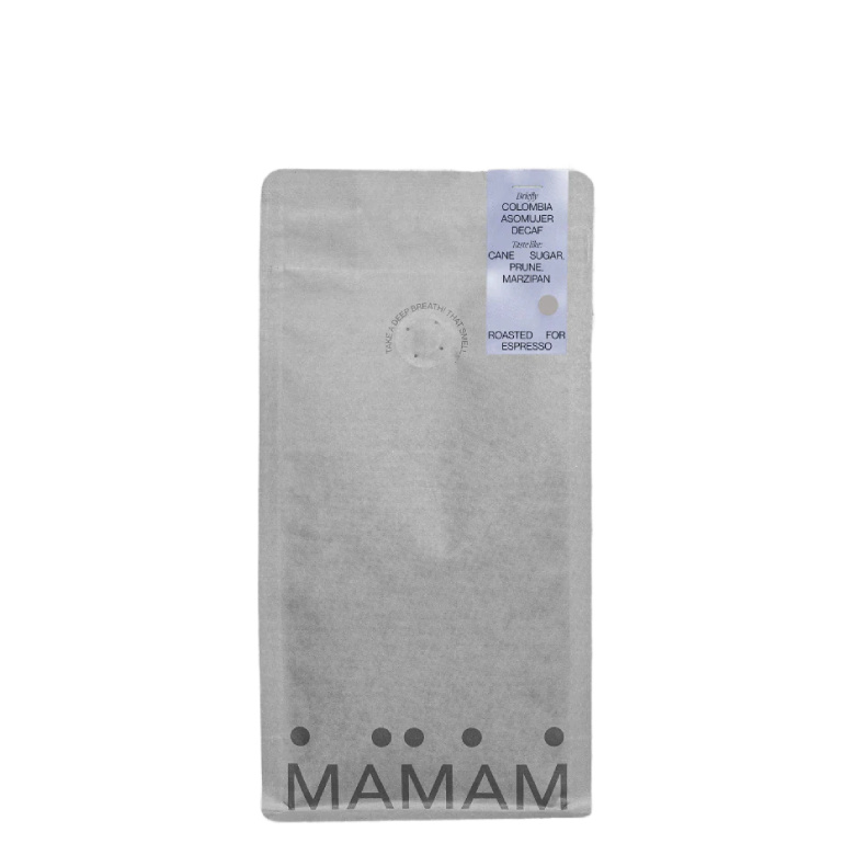 Kawa ziarnista MAMAM Colombia Asomujer Decaf Espresso 250g - bezkofeinowa
