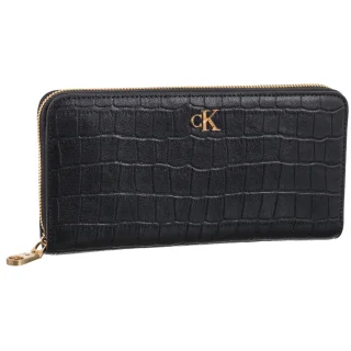 Portfel CK Croc Long Zip Around Black LV04F1096G UB1 (CK705-a) Calvin Klein