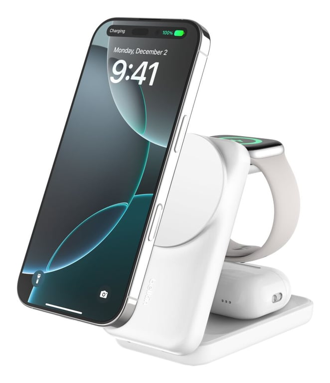 Belkin Qi2 Fitness tracker, Słuchawki, Smartfon, Smartwatch Biały USB Bezprzewodowe ładowanie Szybkie ładowanie Wewnętrzna