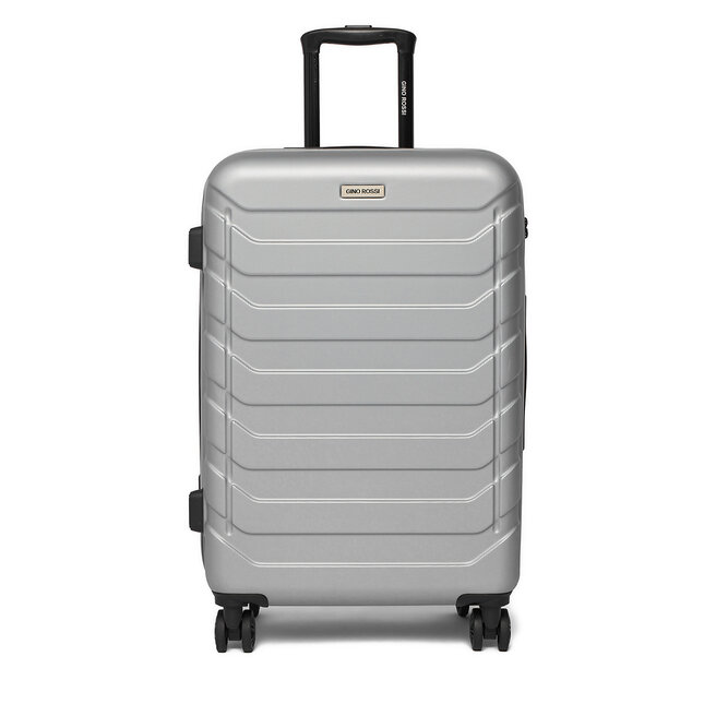 Walizka średnia GINO ROSSI C-GIN-M-003-05-SILVER Srebrny