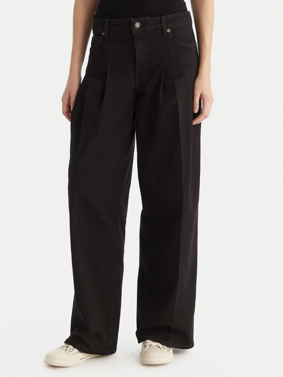 Guess Jeans Jeansy W5BA2U D0141 Czarny Wide Leg