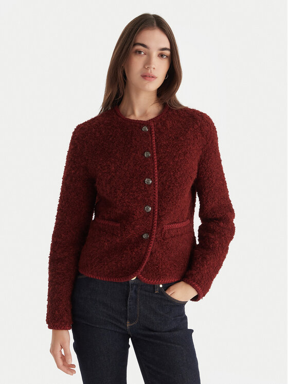 Guess Kożuch W5BL69 W3860 Bordowy Regular Fit