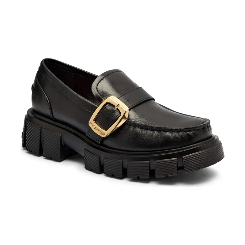 Love Moschino Skórzane loafersy SCARPAD