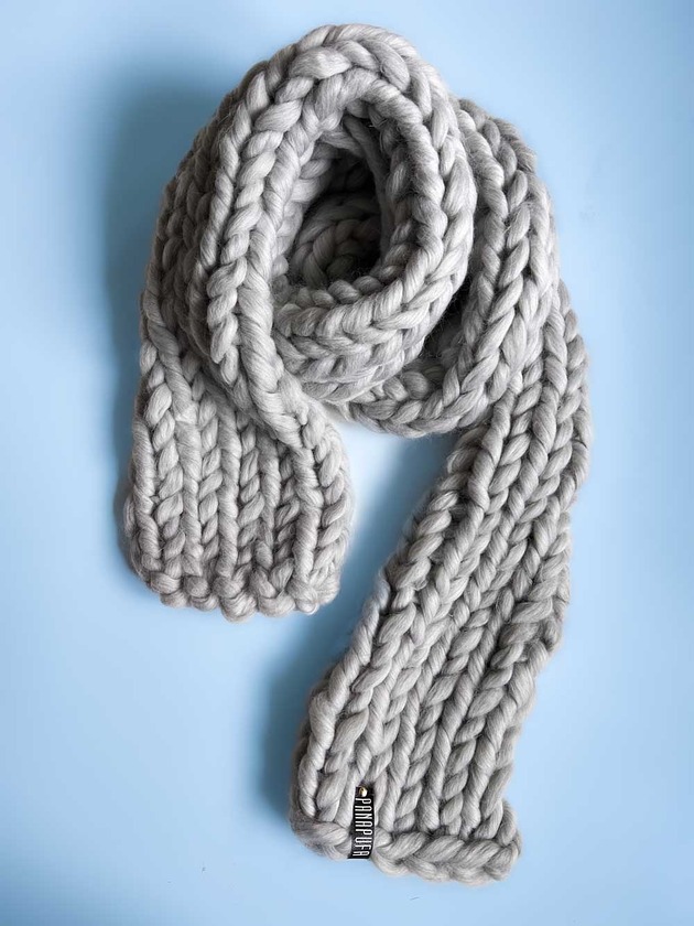 100% wełna Gruby zimowy szalik na drutach