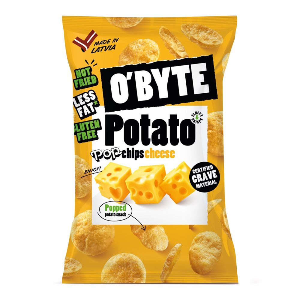 O'BYTE Chipsy ziemniaczane o smaku sera