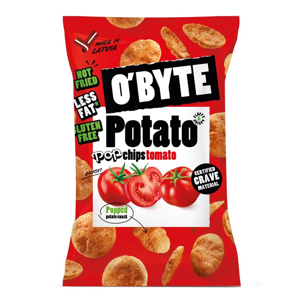 O'BYTE Chipsy ziemniaczane o smaku pomidorów