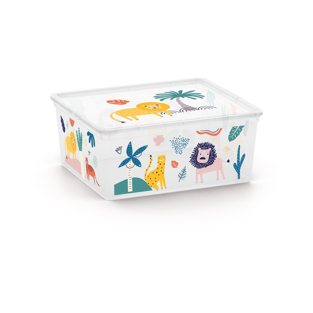 Biały plastikowy pojemnik dziecięcy 40x34x17 cm C Box Style – KIS