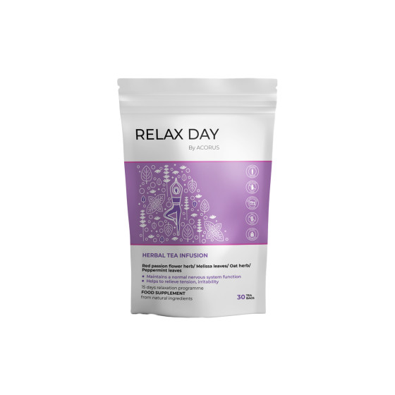 Ziołowa herbata ACORUS Relax Day, 2 x 30 szt.