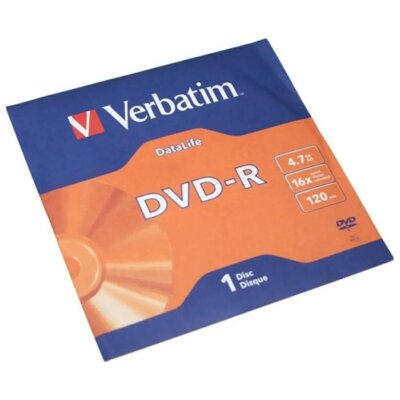 Płyta VERBATIM DataLife DVD-R, 4.7 GB, 16x, (1 szt.)