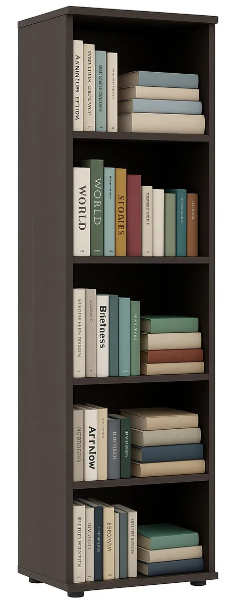 Minimalistyczny regał na książki wenge E5-F39
