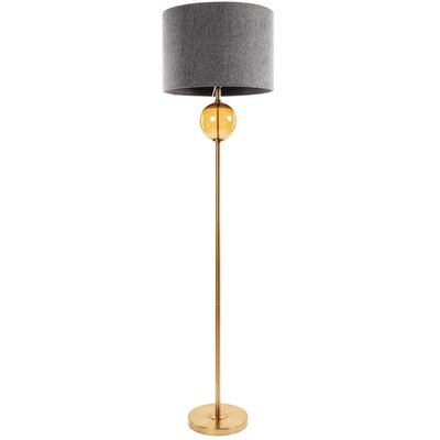 Lampa podłogowa EUROFIRANY Leona 467323 Popielato-złoty wysokość 165 cm