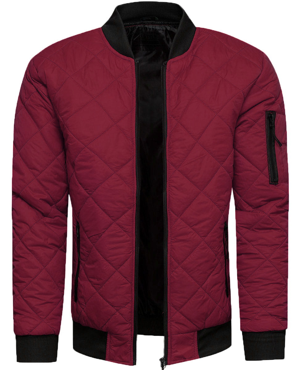 Kurtka męska przejściowa bordowa bomberka Recea