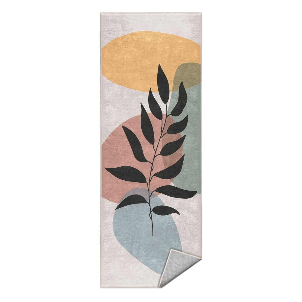 Kremowy chodnik odpowiedni do prania 80x200 cm Illustrated Autumn – Mila Home