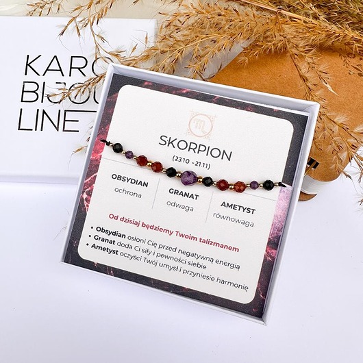 Bransoletka dla zodiakalnego SKORPIONA