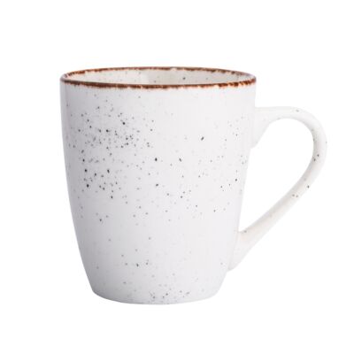 Kubek Reactive Ivory baryłka NBC 380 ml nakrapiany kremowy