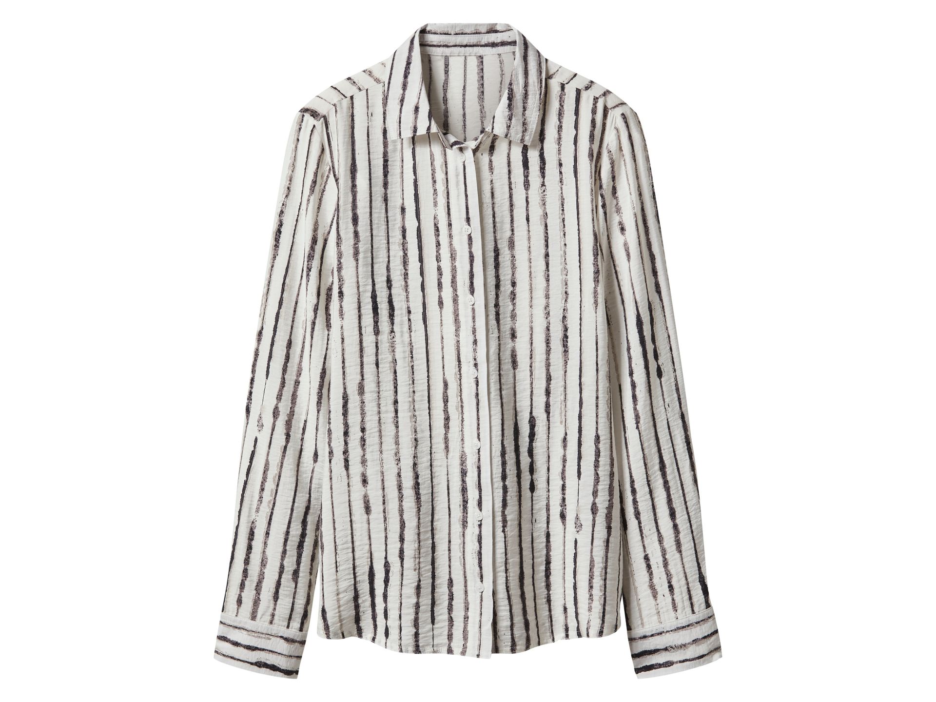 esmara® Koszula damska z wiskozą (W paski/ biały, 40)