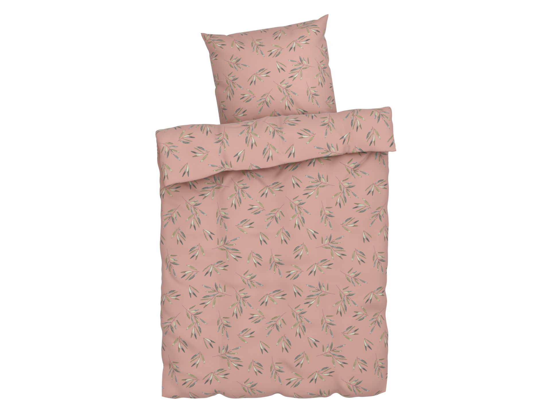 LIVARNO home Pościel satynowa z mikrofibry, 140 x 200 cm (Różowy)