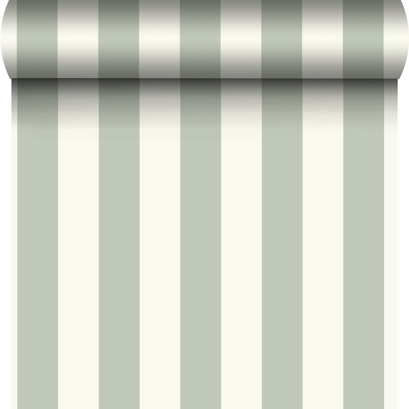 Tapeta Jovan Sage Pasy zielona winylowa na flizelinie Inspire