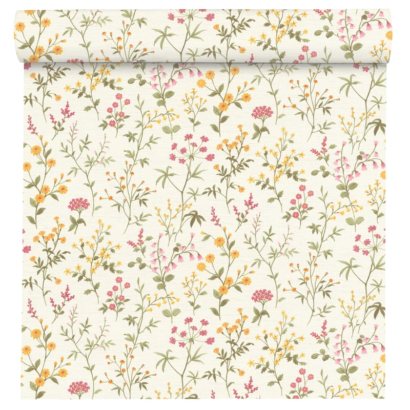 Tapeta samoprzylepna Daisy Natura kremowo-zielona winylowa