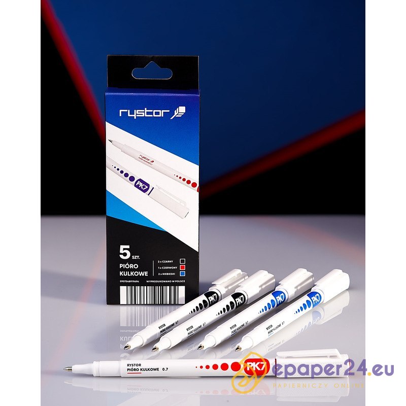 Pióra kulkowe Rystor PK7 0.7mm 3 kolory (5) ePaper24.eu