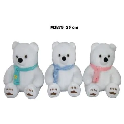 Miś polarny w szaliku 25cm MIX Sun-Day