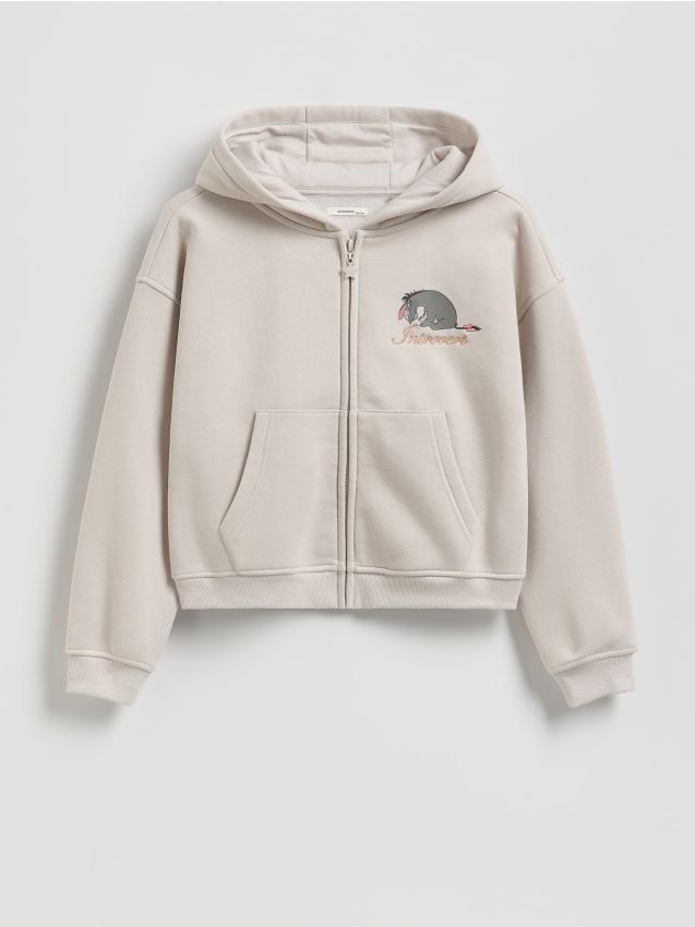 Reserved - Bluza Kubuś Puchatek - jasnoszary