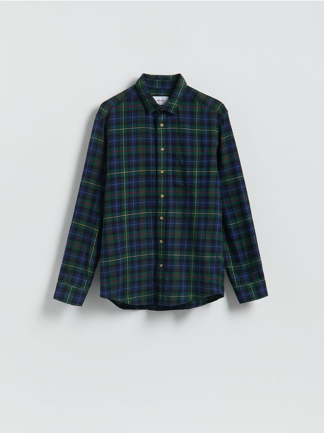 Reserved - Koszula regular fit w kratę - wielobarwny