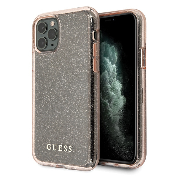 Guess GUHCN65PCGLPI iPhone 11 Pro Maxróżowy/pink hard case Glitter