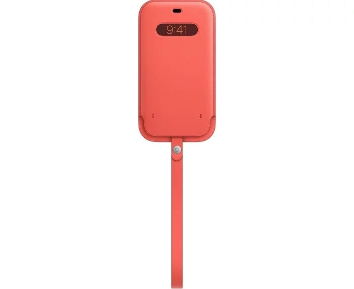 APPLE LEATHER SLEEVE MHYF3ZM/A CASE IPHONE 12 PRO MAX PINK CITRUS ORYGINALNA PLOMBA