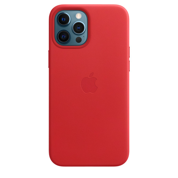 APPLE LEATHER CASE MHKJ3ZM/A IPHONE 12 PRO MAX SCARLET ORYGINALNA PLOMBA