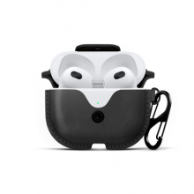 Etwelve South AirSnap na Apple AirPods 3 gen czarne z karabińczykiem