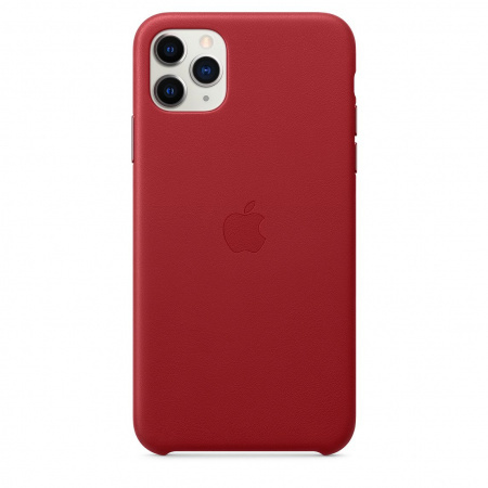 APPLE LEATHER CASE MX0F2ZM/A IPHONE 11 PRO MAX CZERWONY ORYGINALNA PLOMBA