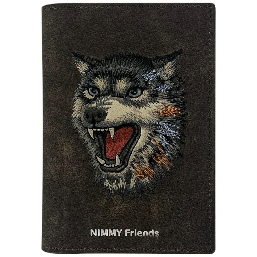 Etui na paszport Nimmy portfel Raptor Wolf brązowy