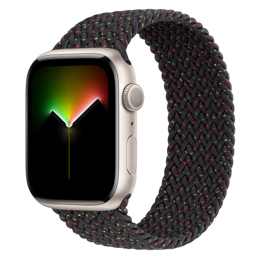 Apple Opaska APPLE WATCH BRAIDED STRAP SOLO MDU64ZM/A 40/41/42MM SIZE 7 BLACK UNITY ORYGINALNA PLOMBA