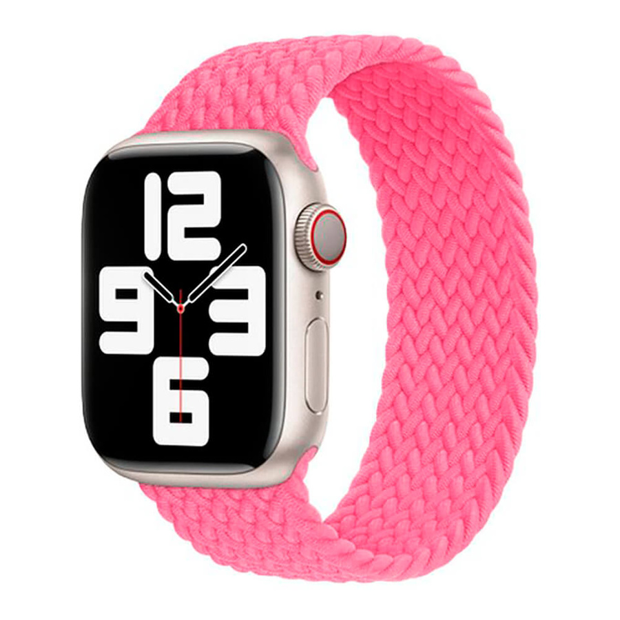 Apple Opaska APPLE WATCH 3K439ZM/A BRAIDED SOLO LOOP 44/45/46/49MM SIZE 4 FLAMINGO ORYGINALNA PLOMBA