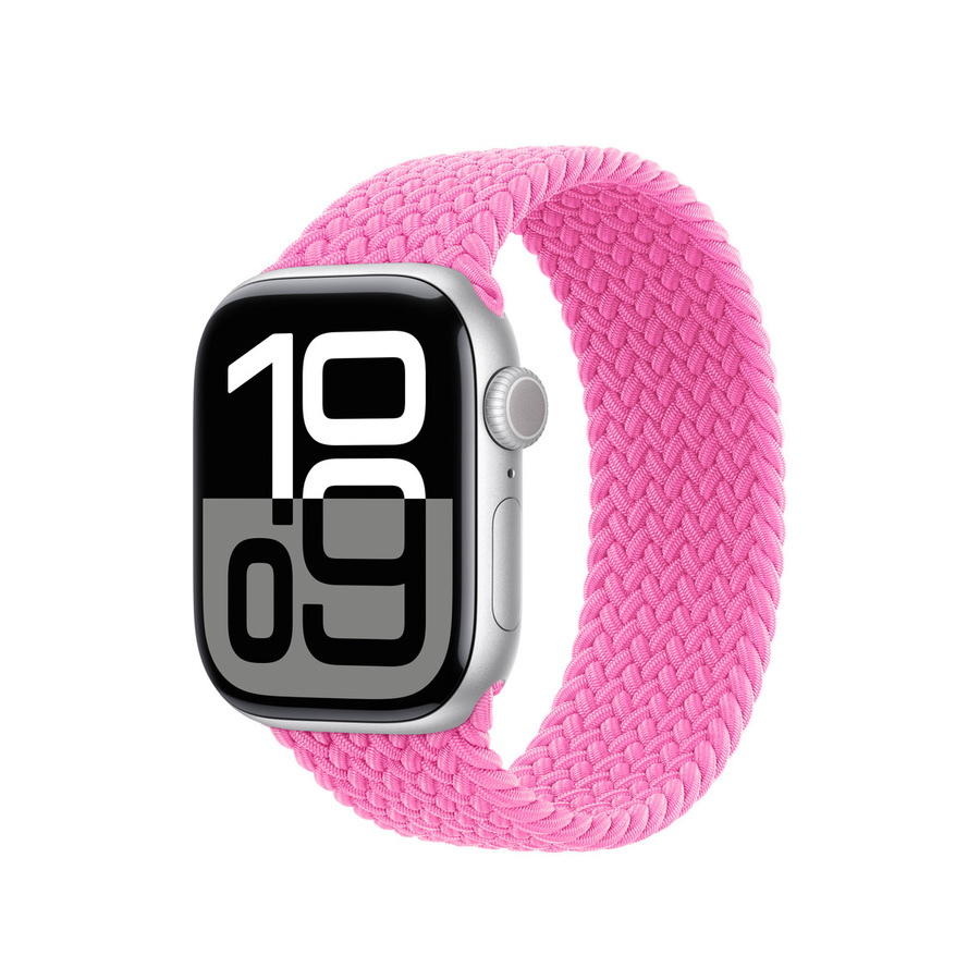 Apple Opaska APPLE WATCH BRAIDED SOLO LOOP 44/45/46/49MM SIZE 4 RASPBERRY ORYGINALNA PLOMBA