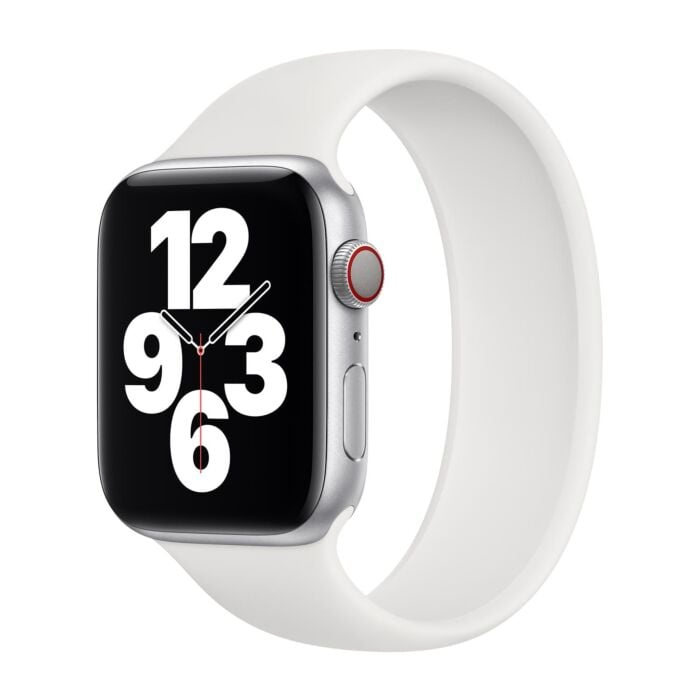 Apple Opaska SOLO SILIKONOWY PASEK DO APPLE WATCH 39/40/41/42MM SIZE 2 WHITE ORYGINALNA PLOMBA