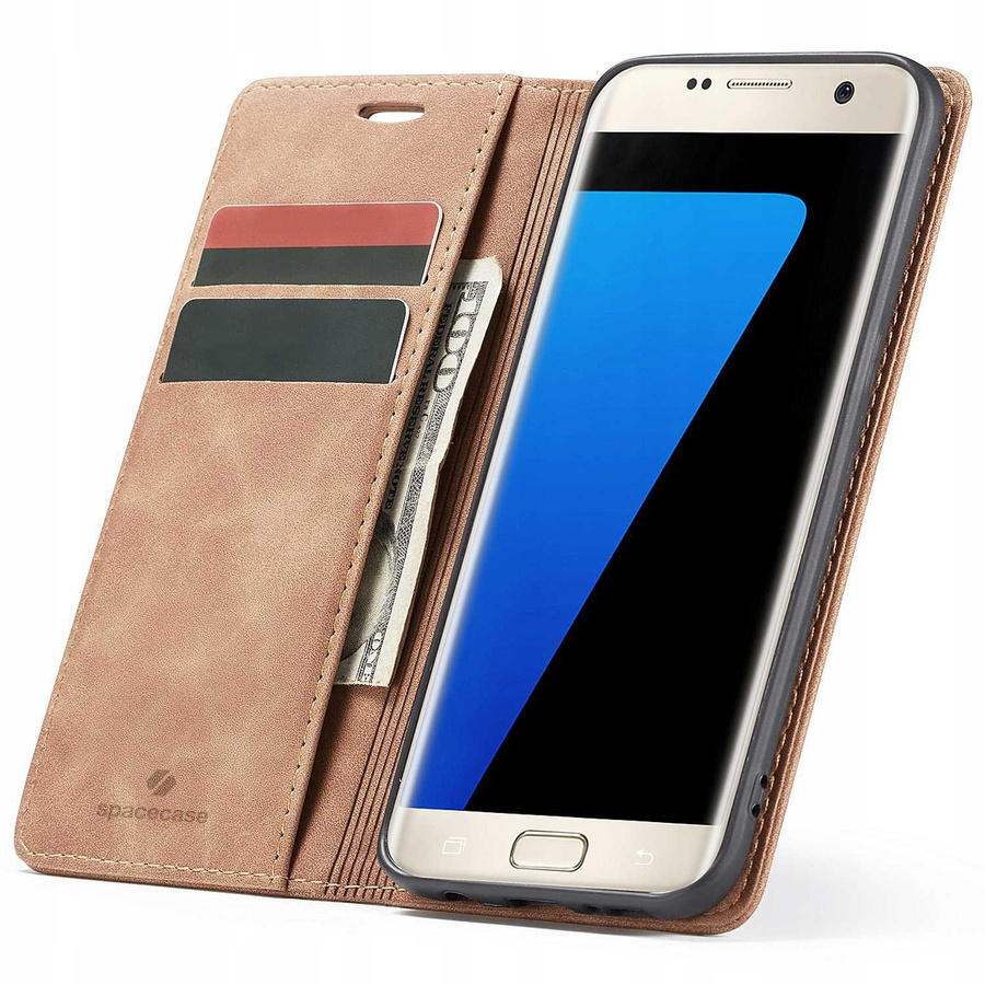 Spacecase Etui Wallet Galaxy S7 Edge light brown