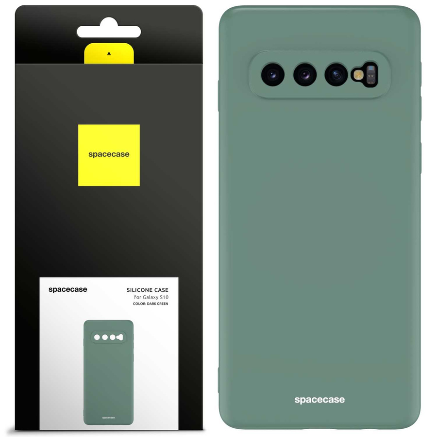 Spacecase Etui Silicone Case Galaxy S10 dark green