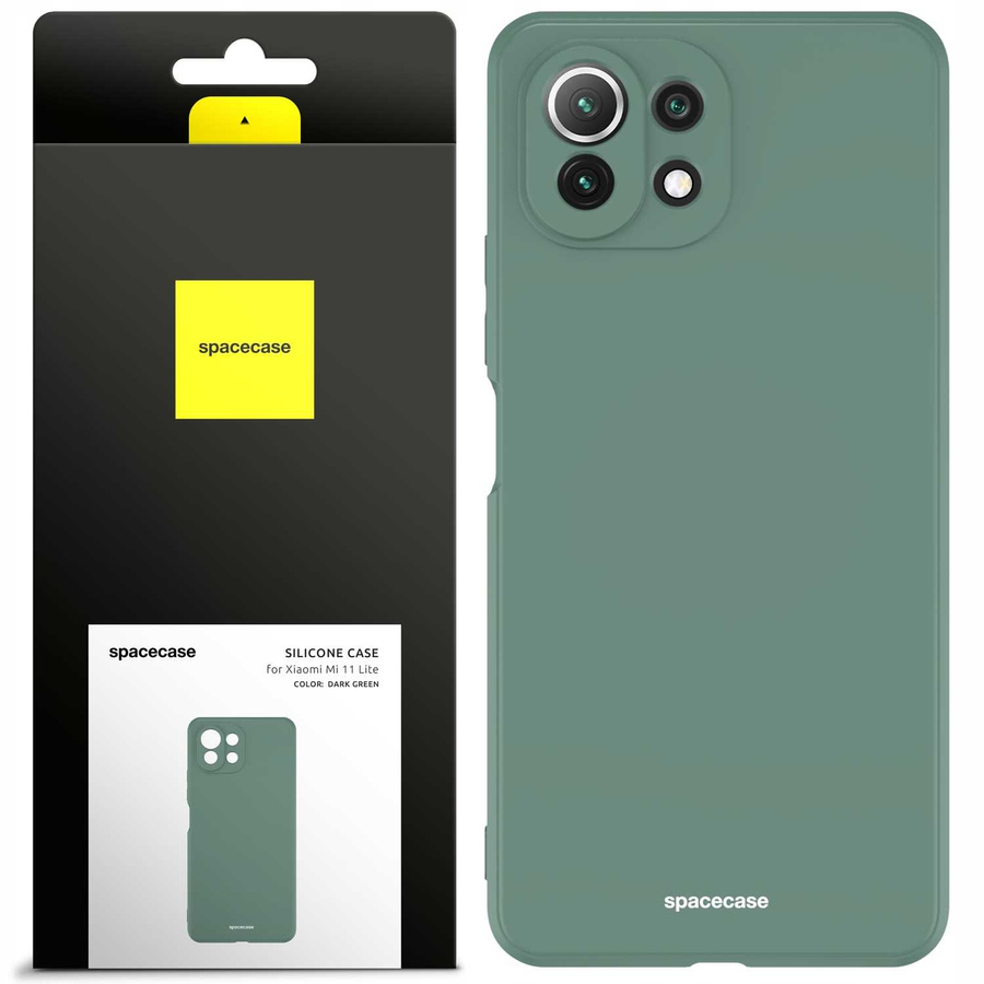 Spacecase Etui Silicone Case Xiaomi Mi 11 Lite dark green